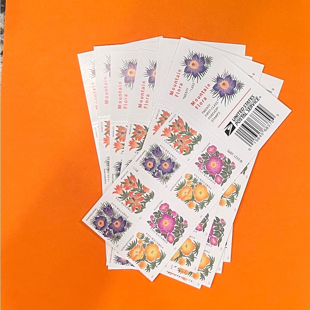 200 USPS Postage stamps forever floral mailing stamps